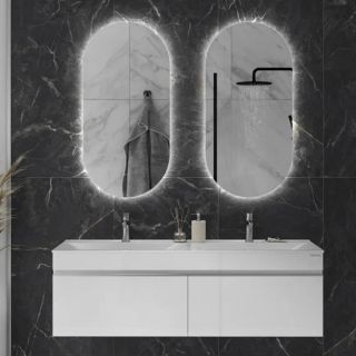 Тумба под раковину подвесная Velvex Pulsus tp.PUL.PUL.140.2Y белый глянец, 140 см